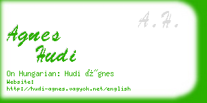 agnes hudi business card